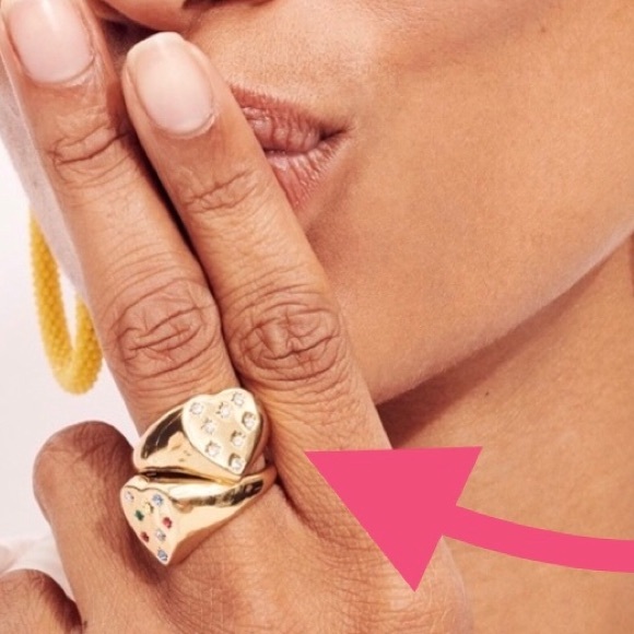 💛✨Alison Lou X J.Crew heart-shaped ring NWT sz 6
